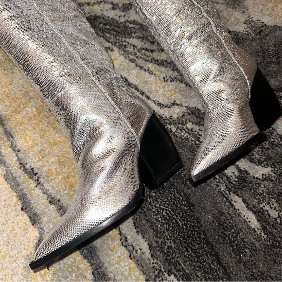 ALL SAINTS Leather OTK Boots - Picture 11 of 14